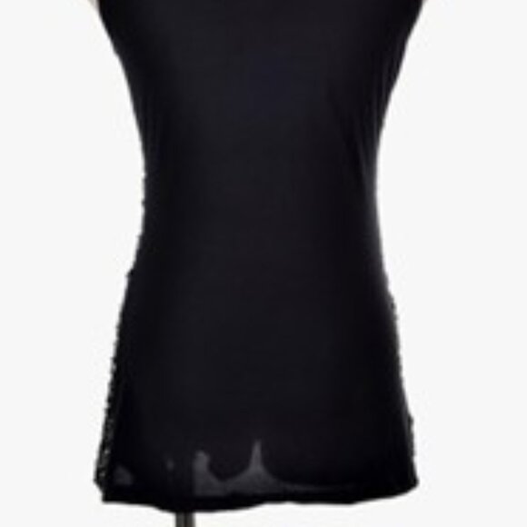 Sequin Embellished Sleeveless Round Neck Tank Top black size small JESSICA - Picture 13 of 15